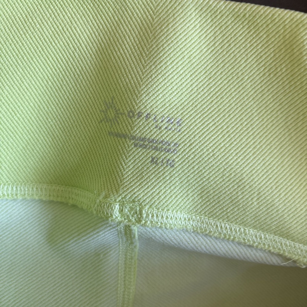NWT OFFLINE Aerie NEON GREEN High Waisted 7/8 Leggings‎ Athleisure Size XL - Picture 6 of 8